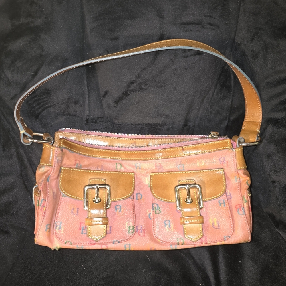 Dooney And Bourke DB Stylish Pink and Tan Women's Bag